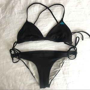 Patagonia NanoGrip Triangle Bikini Set - Small, Black